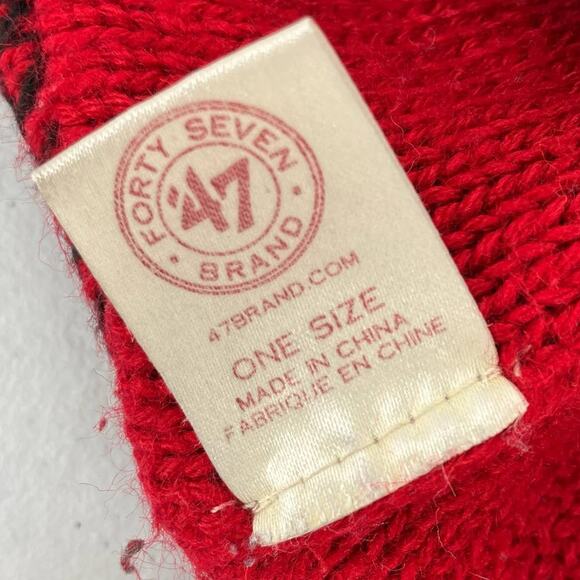 Forty Seven Brand 47 Nebraska Huskers Pom Ear Flap Embroidered Nordic Knit Hat - Picture 2 of 10